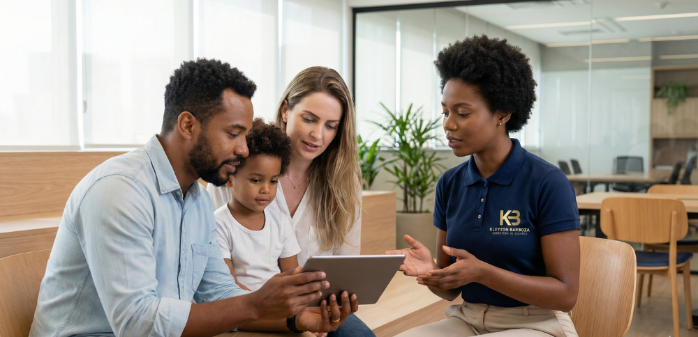 Apoio no sinistro com orientação clara